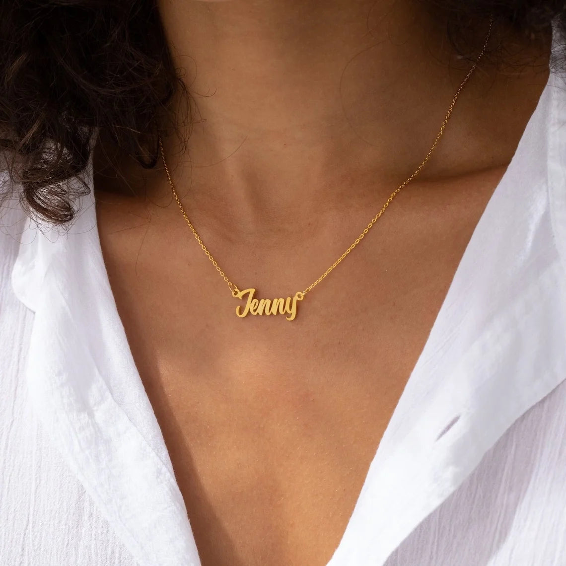 Custom Name Necklace – Stainless Steel Personalized Cursive Pendant Jewelry