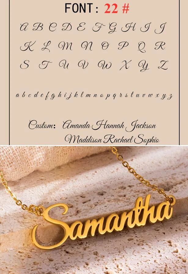 Custom Name Necklace – Personalized Golden Choker Stainless Steel Jewelry Gift for Women, Men
