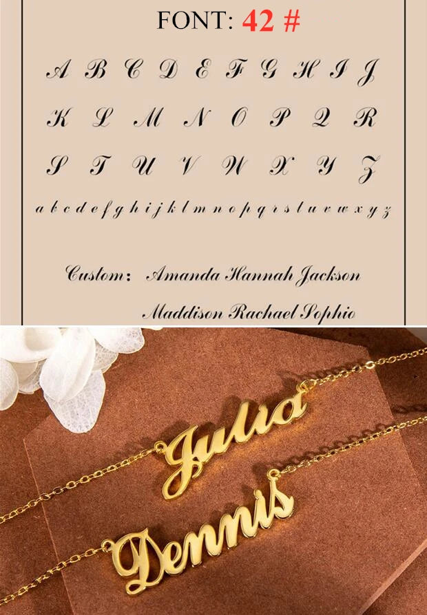 Custom Name Necklace – Personalized Golden Choker Stainless Steel Jewelry Gift for Women, Men