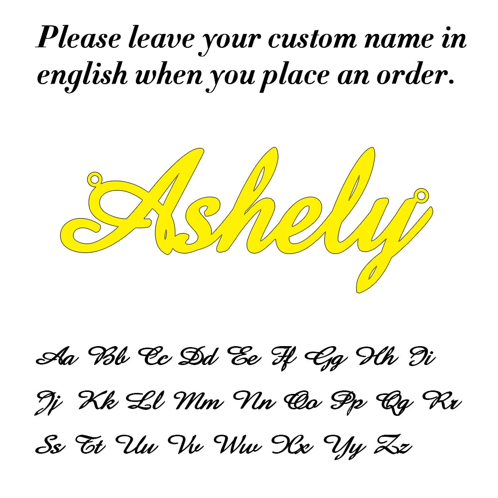 Custom Name Necklace – Stainless Steel Personalized Cursive Pendant Jewelry