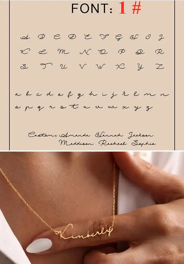 Custom Name Necklace – Personalized Golden Choker Stainless Steel Jewelry Gift for Women, Men