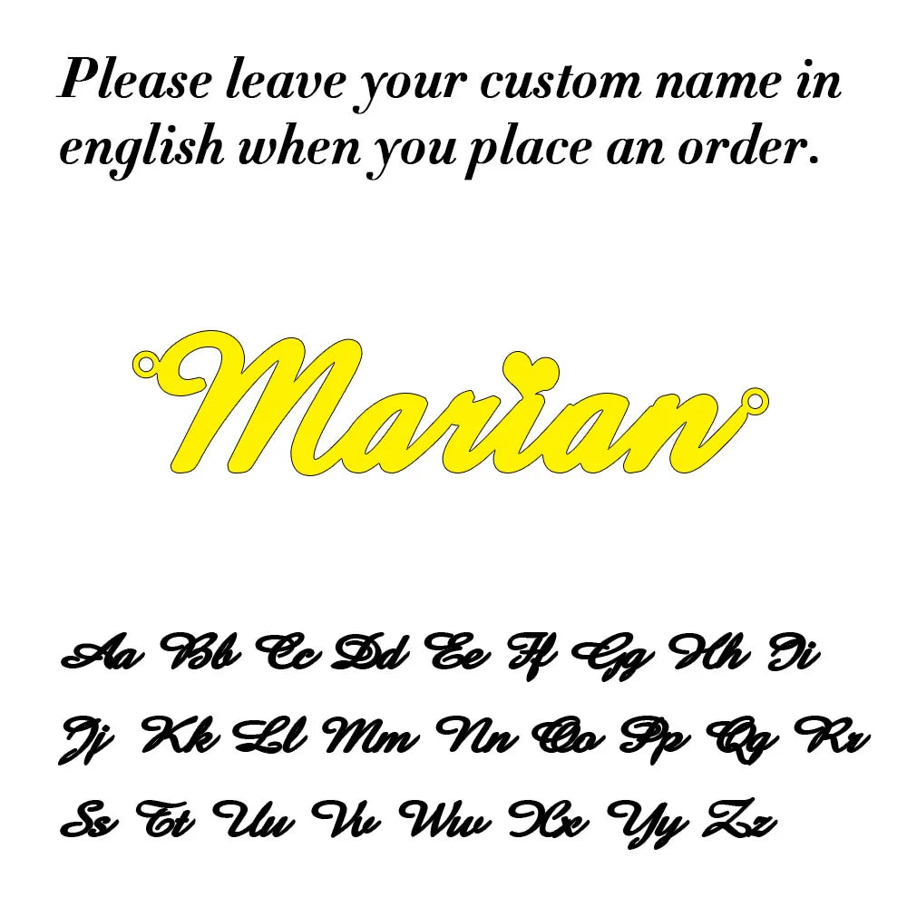 Custom Name Necklace – Stainless Steel Personalized Cursive Pendant Jewelry