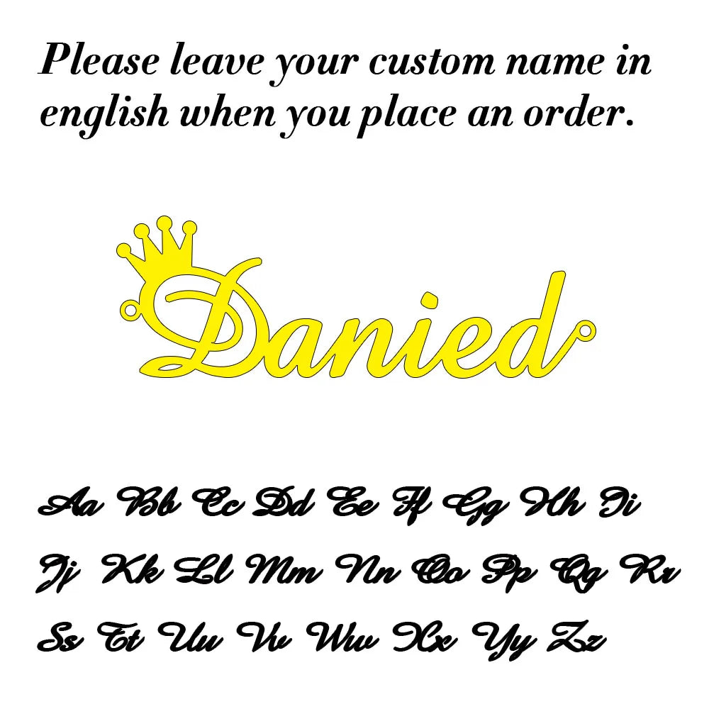 Custom Name Necklace – Stainless Steel Personalized Cursive Pendant Jewelry