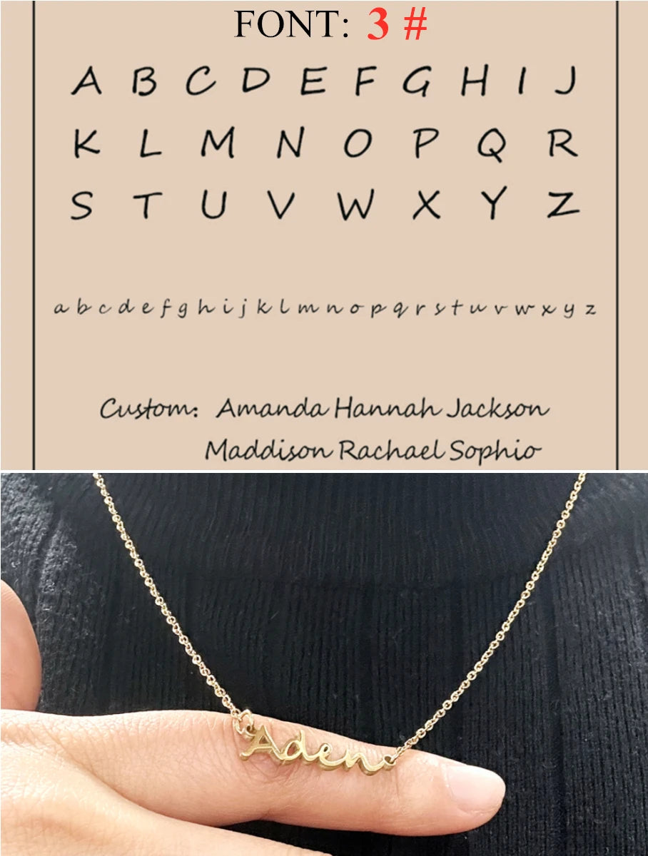 Custom Name Necklace – Personalized Golden Choker Stainless Steel Jewelry Gift for Women, Men