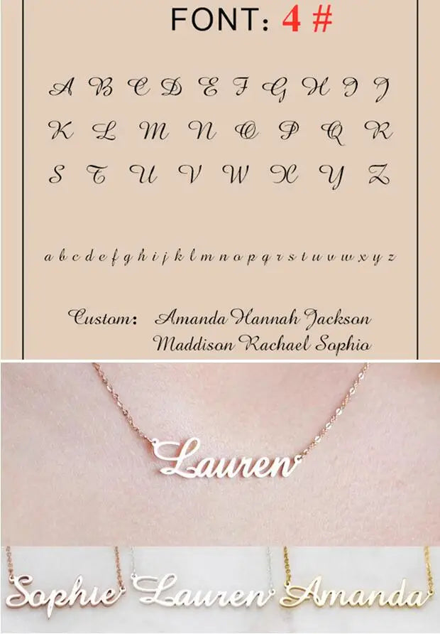 Custom Name Necklace – Personalized Golden Choker Stainless Steel Jewelry Gift for Women, Men