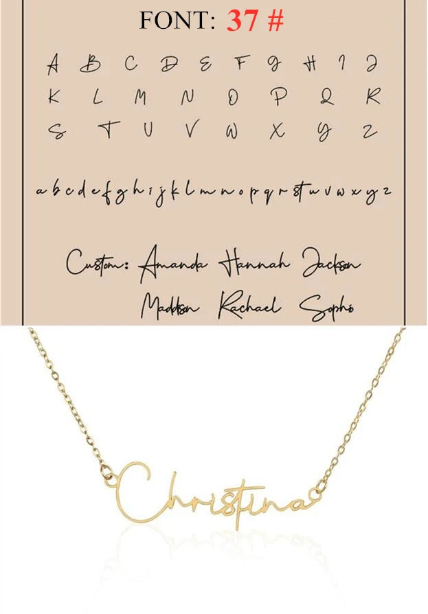 Custom Name Necklace – Personalized Golden Choker Stainless Steel Jewelry Gift for Women, Men