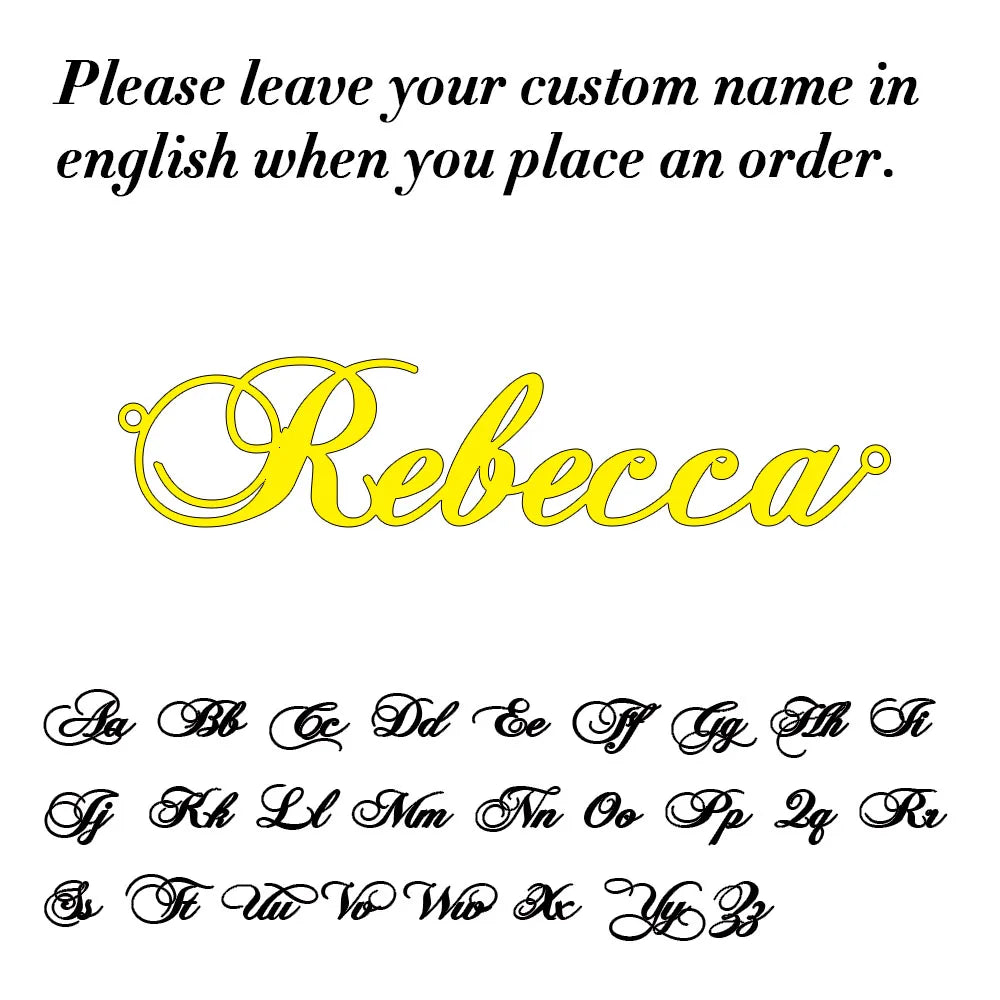 Custom Name Necklace – Stainless Steel Personalized Cursive Pendant Jewelry