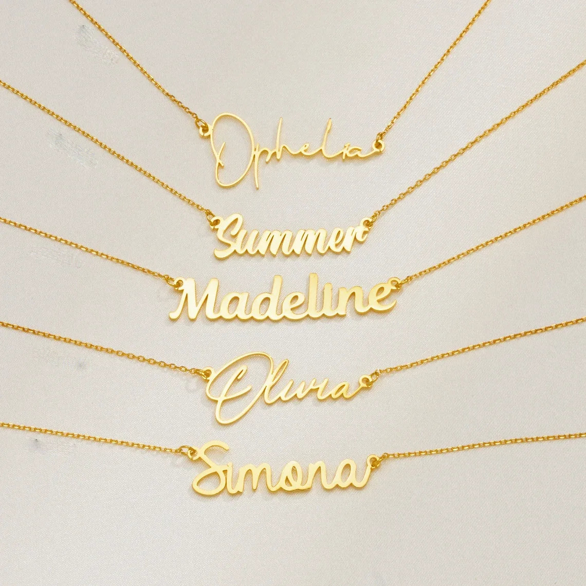 Custom Name Necklace – Stainless Steel Personalized Cursive Pendant Jewelry