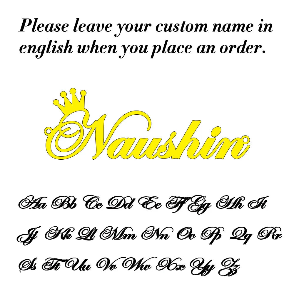 Custom Name Necklace – Stainless Steel Personalized Cursive Pendant Jewelry