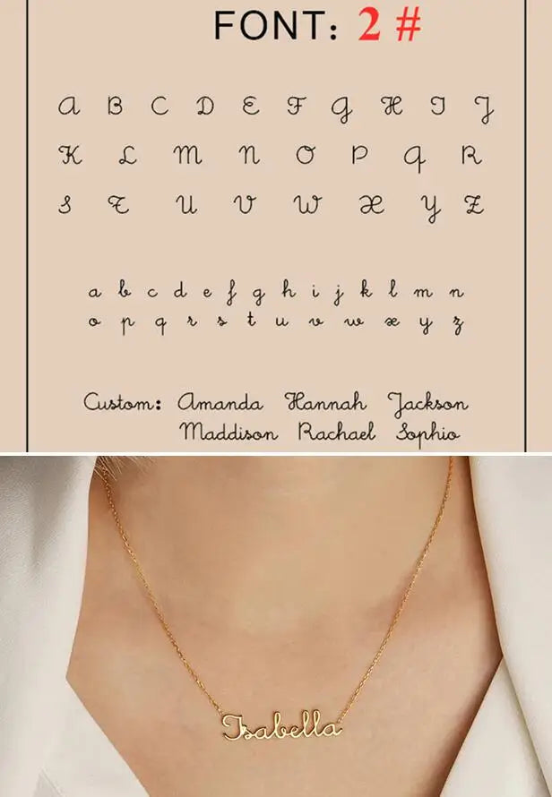 Custom Name Necklace – Personalized Golden Choker Stainless Steel Jewelry Gift for Women, Men