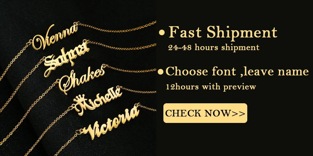 Custom Name Necklace – Personalized Golden Choker Stainless Steel Jewelry Gift for Women, Men