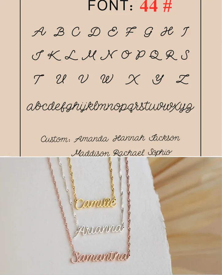 Custom Name Necklace – Personalized Golden Choker Stainless Steel Jewelry Gift for Women, Men