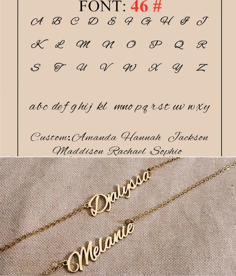 Custom Name Necklace – Personalized Golden Choker Stainless Steel Jewelry Gift for Women, Men