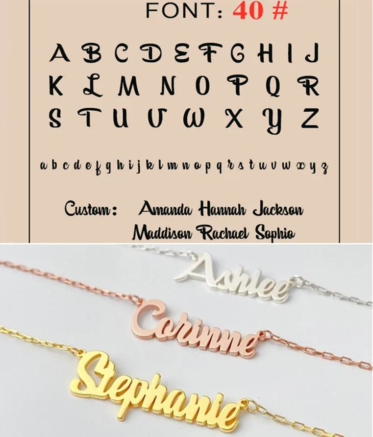 Custom Name Necklace – Personalized Golden Choker Stainless Steel Jewelry Gift for Women, Men